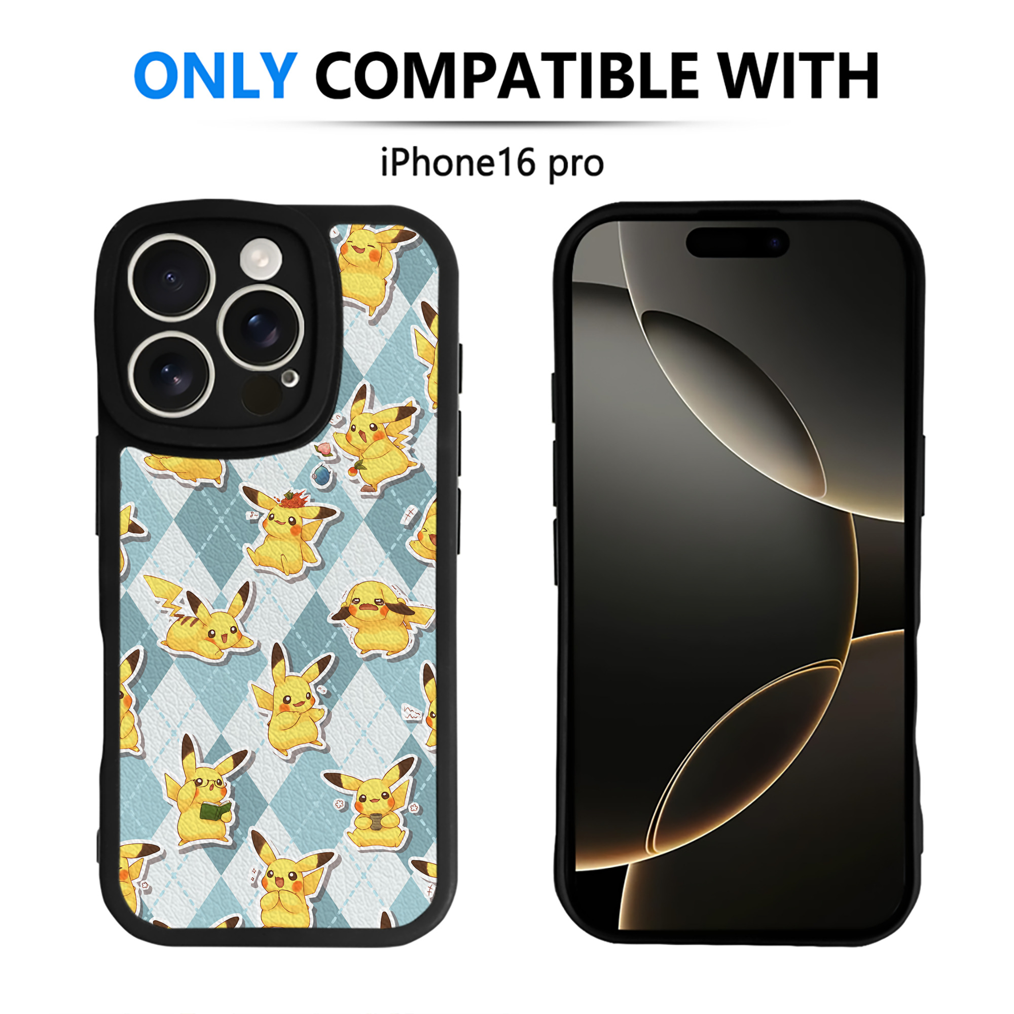 （画像用） ポケットモンスター Pokémon 【iPhone 16シリーズ対応】シリコンスマホケース（レザー調） 材質：シリコン